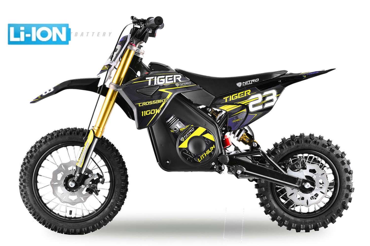 Electric Dirt Bikes Tiger 1100W 10Ah 36V LI ION Electric
